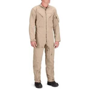 NWT Du Pont CWU 27/P NOMEX FLIGHT SUIT Coveralls Tan Size 46L